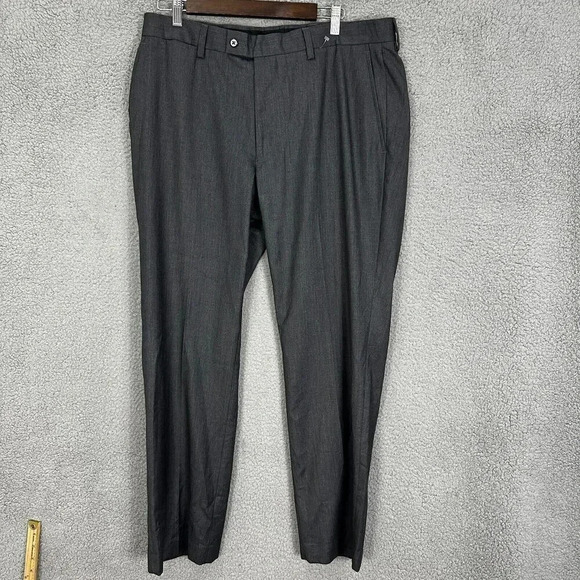 Louis Raphael Dress Pants Mens 36 X‎ 30 gray Straight Leg Tailored Cuffed office - Picture 1 of 6